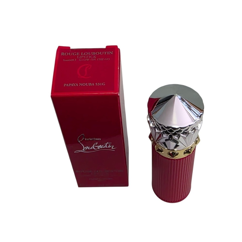 Christian Louboutin Rouge Lipstick Sooo Glow On The Go Papaya Nouba NEW Travel - Picture 10 of 16